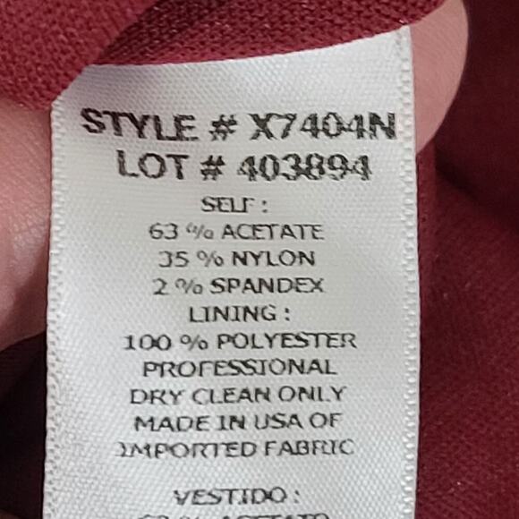 Xscape women's Satin rouched Cocktail dress Size 6 Holiday Party Sexy Homecoming - Picture 5 of 6